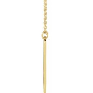 14K Yellow Gold Footprints 22.4 X 5 Mm 16-18 In Polished Footprint Engravable Necklace
