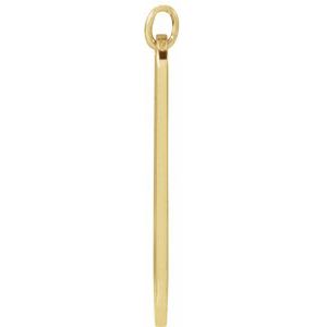 14K Yellow Gold Footprints 22.4 X 5 Mm Polished Footprint Engravable Pendant