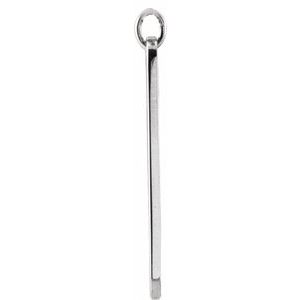 Sterling Silver Home 22.4 X 5 Mm Polished Home Engravable Pendant