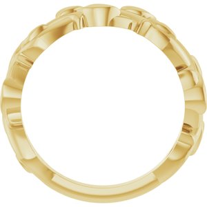 10K Yellow Gold Polished Nature-Inspired Band Size 7