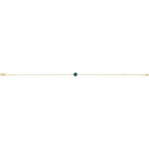14K Yellow Gold Or Sterling Silver Round 4 Mm 6.5-7.5 In Polished Lab-Grown Gemstone Solitaire Bracelet