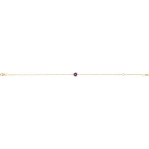 14K Yellow Or White Gold Or Sterling Silver Round 4 Mm 6.5-7.5 In Polished Natural Gemstone Solitaire Bracelet
