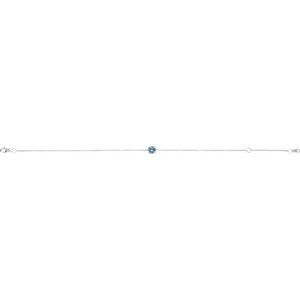 14K Yellow Or White Gold Or Sterling Silver Round 4 Mm 6.5-7.5 In Polished Natural Gemstone Solitaire Bracelet