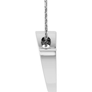 14K White Gold 10.6 X 7.2 Mm 18 In Polished Elongated Heart Necklace