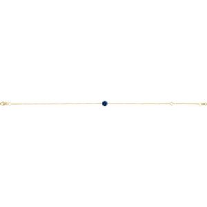 14K Yellow Gold Or Sterling Silver Round 4 Mm 6.5-7.5 In Polished Lab-Grown Gemstone Solitaire Bracelet