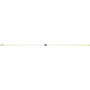 14K Yellow Or White Gold Or Sterling Silver Round 4 Mm 6.5-7.5 In Polished Natural Gemstone Solitaire Bracelet