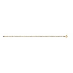 14K Yellow Gold Emerald 3 X 2.1Mm G-H Si 5 Ctw Lab-Grown Diamond Line Bracelet, Length: 7 In