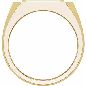 14K Yellow Gold Lab-Grown Diamond Round Polished 9/10 Ctw Lab-Grown Diamond Mens Band Size 10