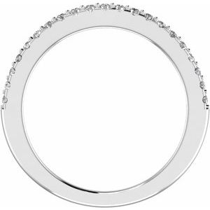 14K White Gold Emerald 8 X 6 Mm Vs, F+ :: 1/3 Ctw Polished 1/3 Ctw Lab-Grown Diamond Matching Band Size 7