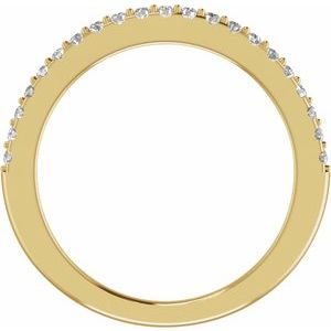 14K Yellow Gold Emerald 8 X 6 Mm Vs, F+ :: 1/3 Ctw Polished 1/3 Ctw Lab-Grown Diamond Matching Band Size 7