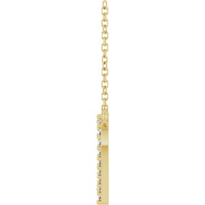 14K Yellow Gold Round 13.4 X 12.5 Mm 1.2Mm G-H I1 1/6 Ctw Natural Diamond Heart Necklace, Length: 18 In