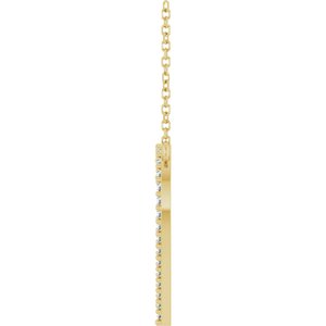 14K Yellow Gold Round 19.7 X 16.7 Mm 1.2Mm G-H I1 1/4 Ctw Natural Diamond Heart Necklace, Length: 18 In