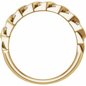 14K Yellow Gold Round 1.4 Mm Polished 3/4 Ctw Lab-Grown Diamond Band Size 10