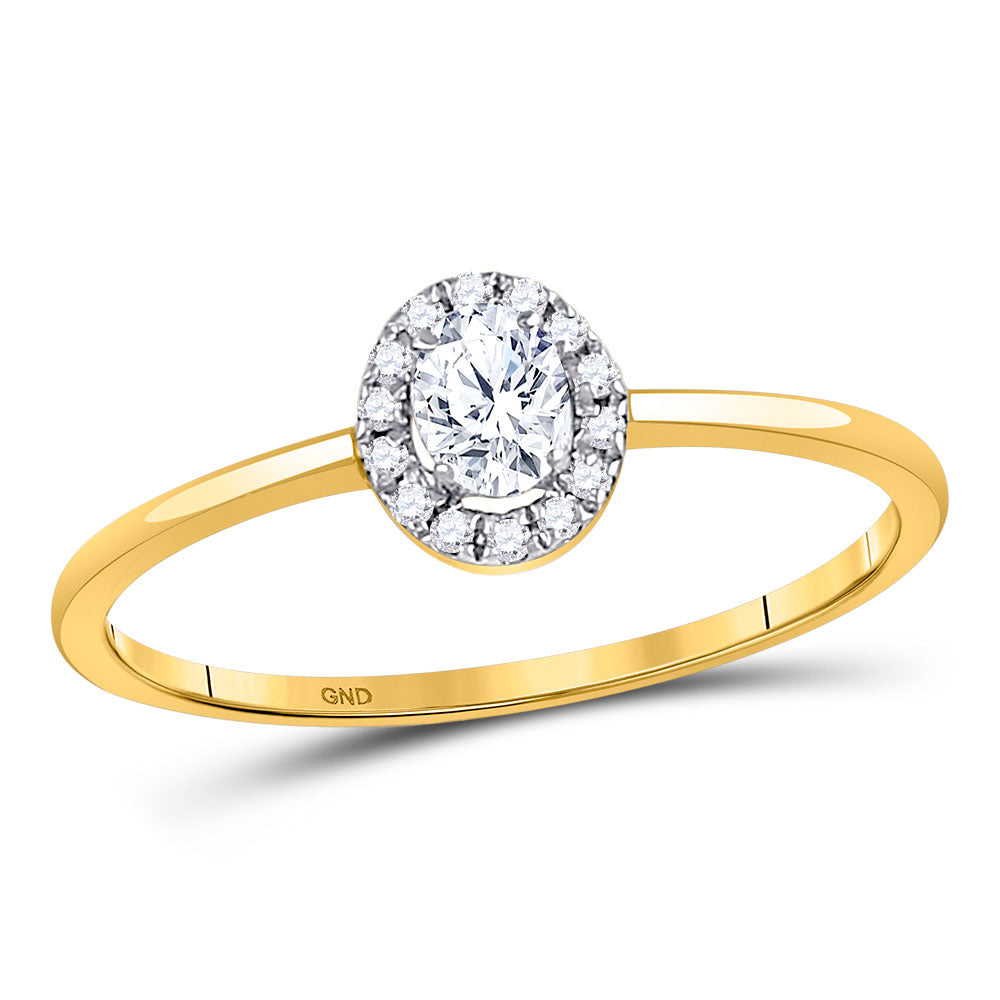 10K White Or Yellow Gold Oval Diamond Halo Bridal Wedding Engagement Ring , Womens Size: 5-10