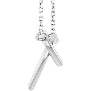Sterling Silver 15.5 X 11.9 Mm 18 In Polished Interlocking Hearts Necklace