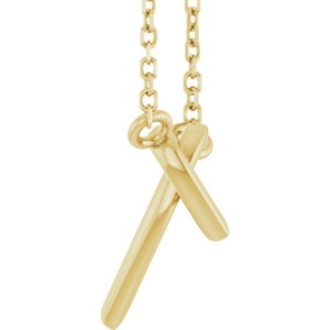 14K Yellow Gold 15.5 X 11.9 Mm 18 In Polished Interlocking Hearts Necklace