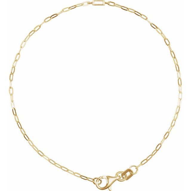 14K Yellow Gold Straight Baguette 3 X 1.5Mm Si2-Si3, G-H 7 In Polished .06 Ct Natural Diamond Bracelet