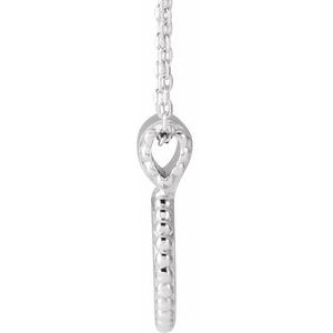 Sterling Silver 14.6 X 10 Mm 16-18 In Polished Engravable Beaded Disc Necklace