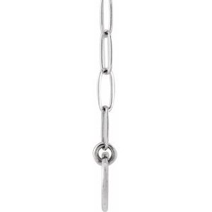 Sterling Silver 23.6 X 7 Mm 18 In Polished Engravable Bar Necklace