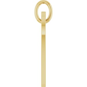14K Yellow Gold 15.6 X 12 Mm Polished Engravable Heart Pendant