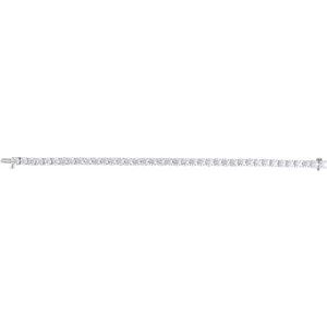 14K Yellow Or White Gold Round 4.25Mm Vs, F+ 12 CTW Lab-Grown Diamond Line 7" Bracelet