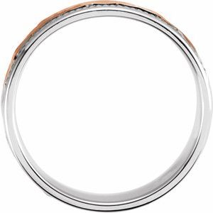 14K Yellow Or White Or Rose Gold Rope Edge Comfort-Fit Flat Band