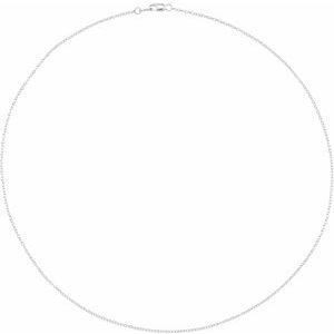 10K Yellow Or White Or Rose Gold 1 mm Cable Chain