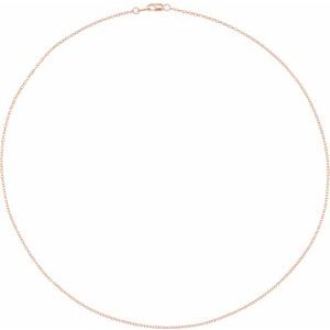 14K Yellow Or White Or Rose Gold Or Sterling Silver Or Gold Filled 1.3 mm Lobster Clasp Polished Cable Chain