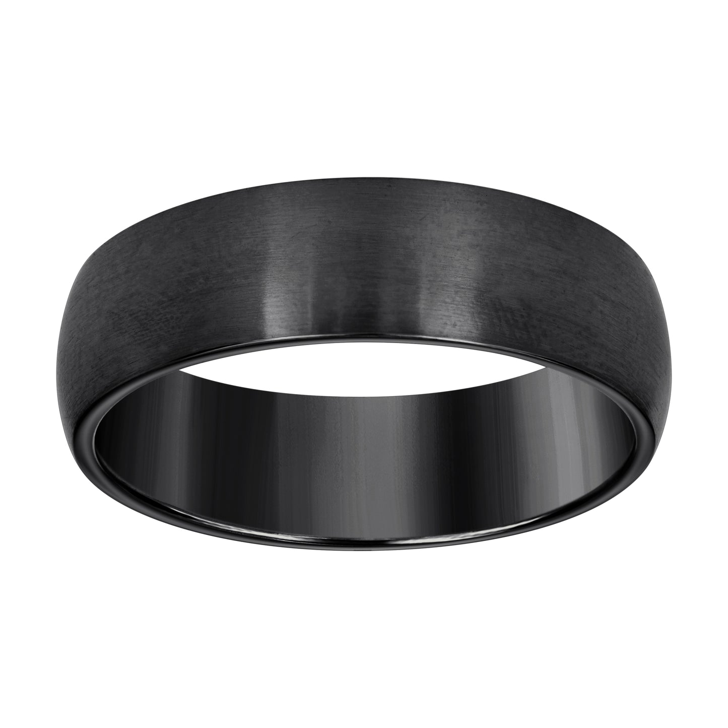 Stainless Steel Black-tone Mens Comfort-Fit Bridal Anniversary Engagement Wedding Band 7mm