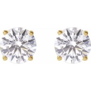 7.25Mm Si1-Si2, G-H Friction Backs Included 4-Prong Polished 3 Ctw Lab-Grown Diamond Stud Earrings