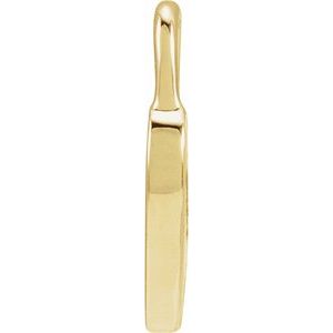 14K Yellow Gold 11.57 X 8.7 Mm Polished Enamel Heart Pendant