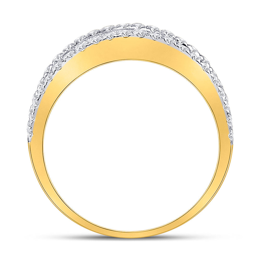14K Yellow Or Rose Gold Womens Baguette Diamond Fashion Anniversary Ring 1 Cttw, Womens Size: 5-10