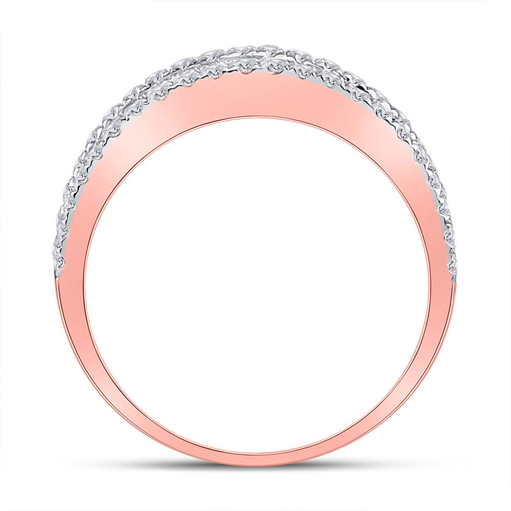 14K Yellow Or Rose Gold Womens Baguette Diamond Fashion Anniversary Ring 1 Cttw, Womens Size: 5-10