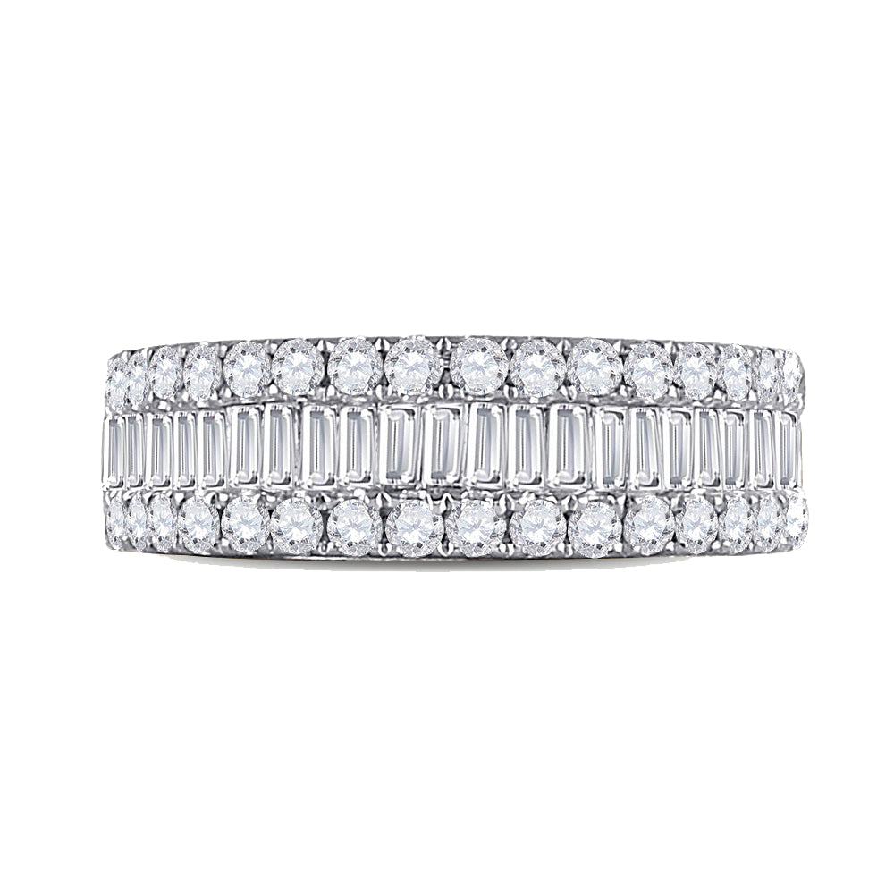 14K Yellow Or Rose Gold Womens Baguette Diamond Anniversary Ring 1-1/2 Cttw, Womens Size: 5-10