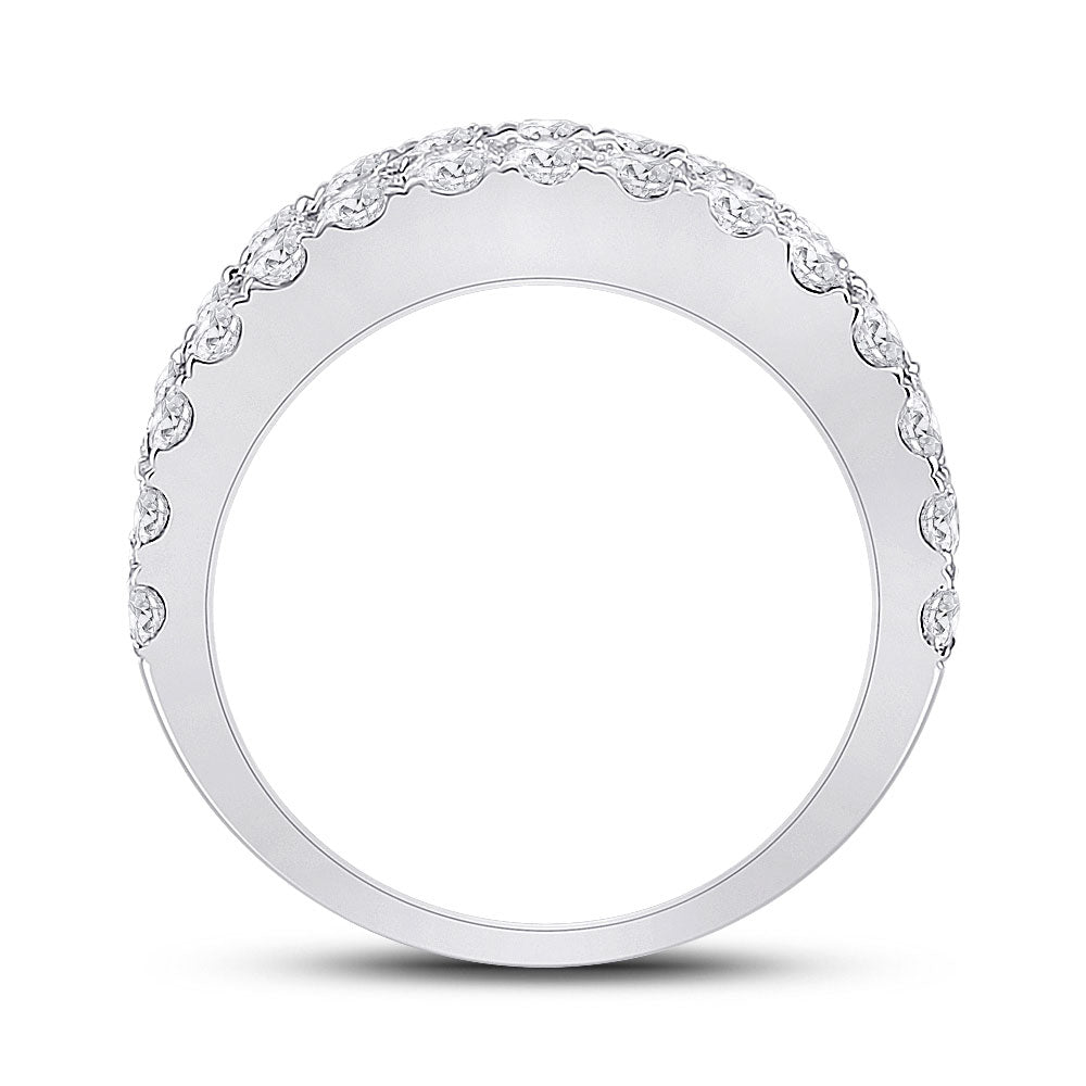 14K White Gold Womens Baguette Diamond Anniversary Ring 3 Cttw, Womens Size: 5-10