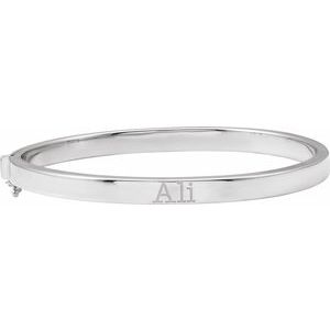 Sterling Silver 5 Mm 7 In Polished Tube Hinged Bangle Bracelet
