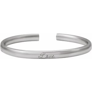 Sterling Silver 5 Mm 7 In Polished Hinged Cuff Bracelet