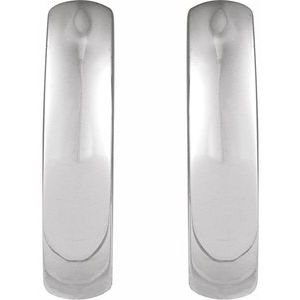 Sterling Silver Pair Hinged Earrings, Length: 12 Mm, Thickness: 2.7 Mm