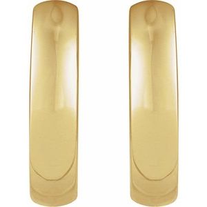 18K Yellow Gold Pair Hinged Earrings, Length: 12 Mm, Thickness: 2.7 Mm