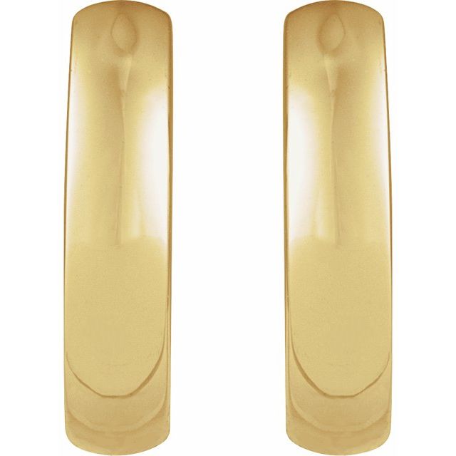 18K Yellow Gold 12 Mm 2.7 Mm Each Hinged Polished Hinged Earrings
