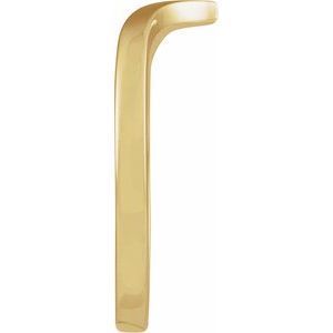 10K Yellow Gold Polished V Ring Size 6