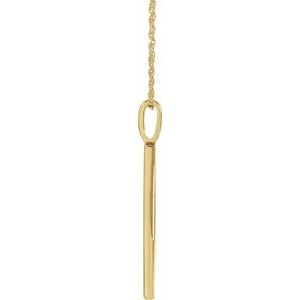 14K Yellow Gold Round 1Mm Ghi I1-I2 .02 Ctw Natural Diamond Love Necklace, Length: 18 In