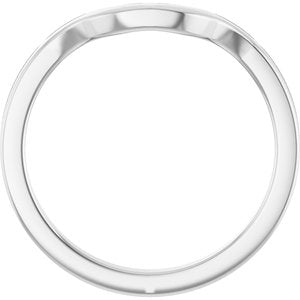 14K White Gold Emerald 8 X 6 Mm Polished Matching Band Size 7