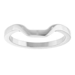 14K White Gold Emerald 8 X 6 Mm Polished Matching Band Size 7