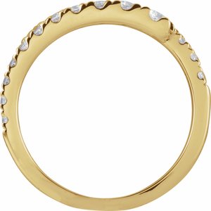 14K Yellow Gold Lab-Grown Diamond Round 3 Mm Lab-Grown Diamond Polished 9/10 Ctw Lab-Grown Diamond Bypass Ring Size 7