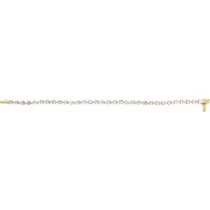 14K Yellow Gold Pear 4.7 X 3.3Mm G-H Si 6 1/2 Ctw Lab-Grown Diamond Line Bracelet, Length: 7 In