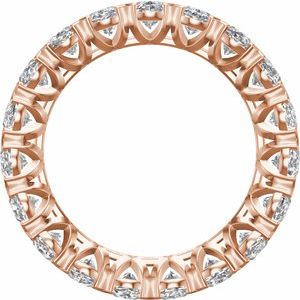 14K Rose Gold Oval 5 X 3.5 Mm G-H Vs 4 3/4 Ctw Lab-Grown Diamond Eternity Band Size 6