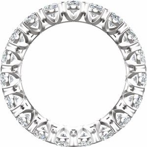 14K White Gold Oval 5 X 3.5 Mm G-H Vs 4 3/4 Ctw Lab-Grown Diamond Eternity Band Size 6.5