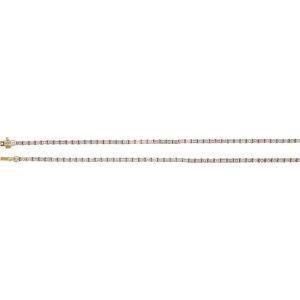 14K Yellow Gold Emerald 3 X 2.1Mm G-H Si 11 3/4 Ctw Lab-Grown Diamond Line Necklace, Length: 16 In