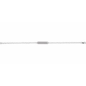 Sterling Silver 23.6 X 5 Mm 7 In Polished Engravable Bar Bracelet